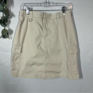 Dockers | 100% Cotton Mini Skirt Khaki Light Cream Y2K Preppy Women’s Size 8
